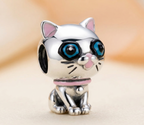 Charm gato ojos azules