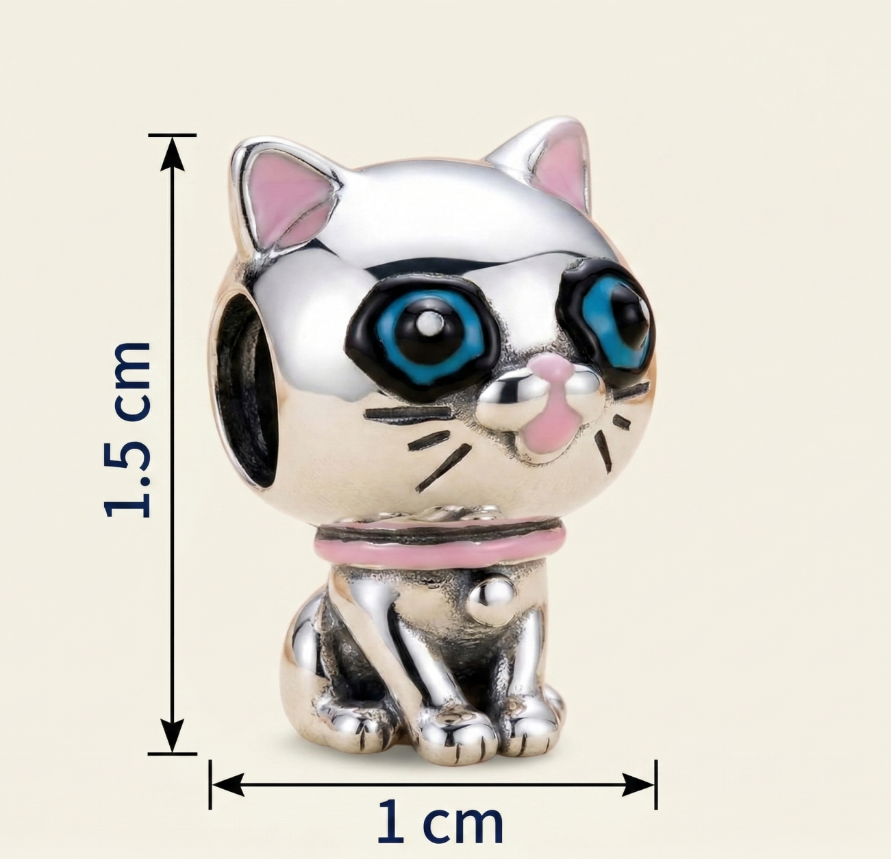 Charm gato ojos azules
