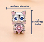 Charm Gato corazon lazo