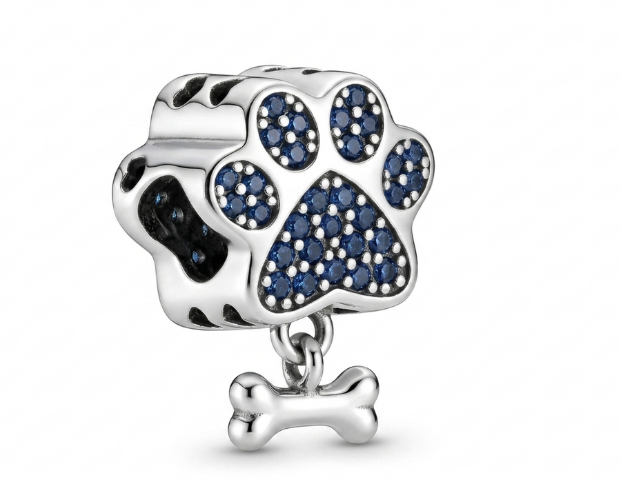 Charm huellita azul