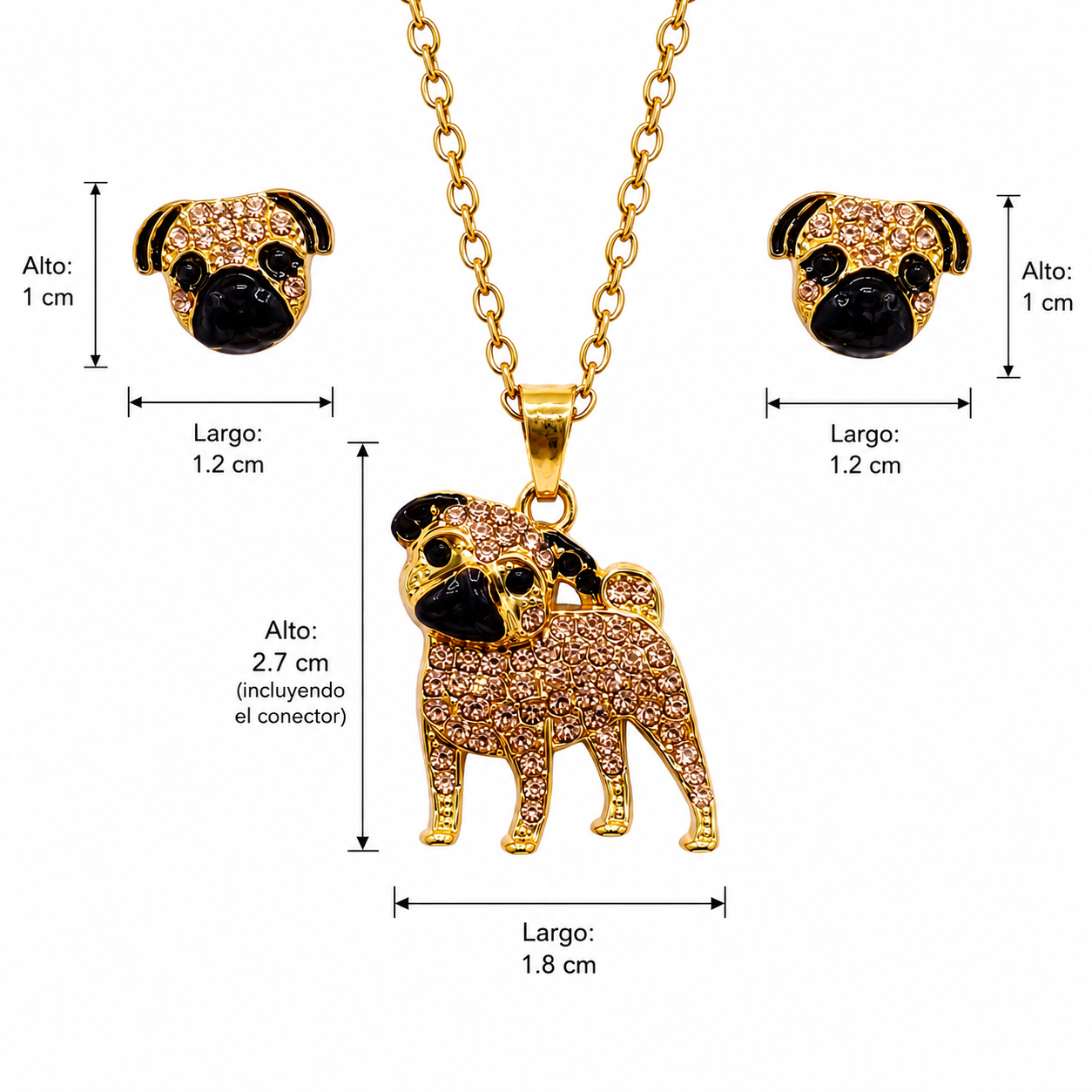 Conjunto Pug Dorado