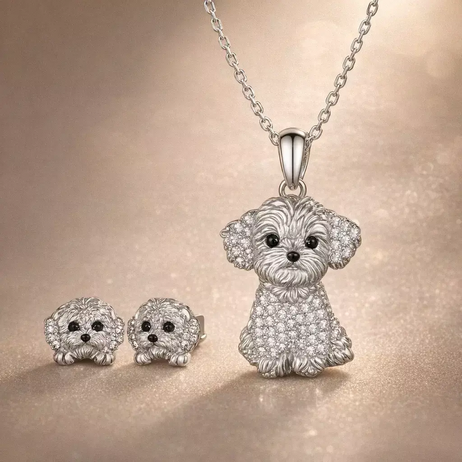 Conjunto Maltés plateado