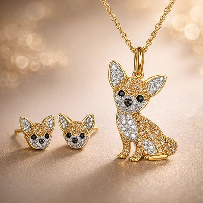 Conjunto Pinscher-Chihuahua Dorado