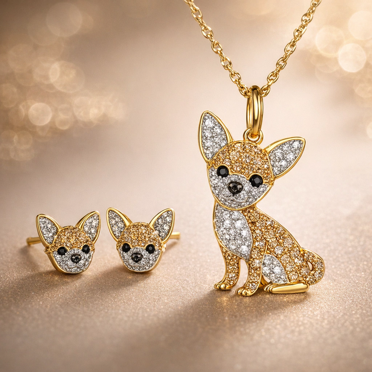 Conjunto Pinscher-Chihuahua Dorado