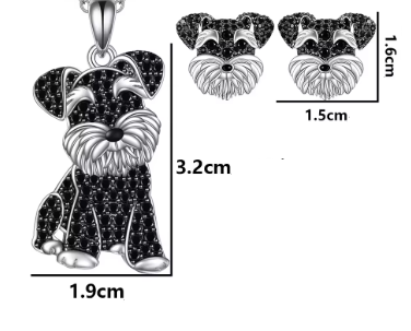 Conjunto Schnauzer Glamour Negro