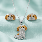 Conjunto Shih Tzu plateado con miel empaque caja de lujo✨✨