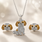 Conjunto Shih Tzu plateado con miel empaque caja de lujo✨✨