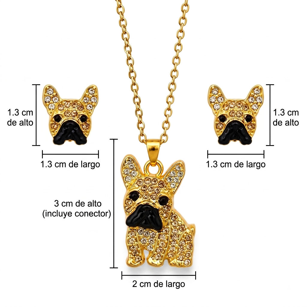 Conjunto Bulldog Francés dorado