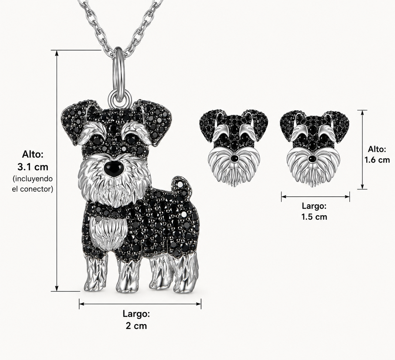 Conjunto Schnauzer Elegancia brillante
