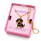 Dije + Cadena Dachshund Dorado