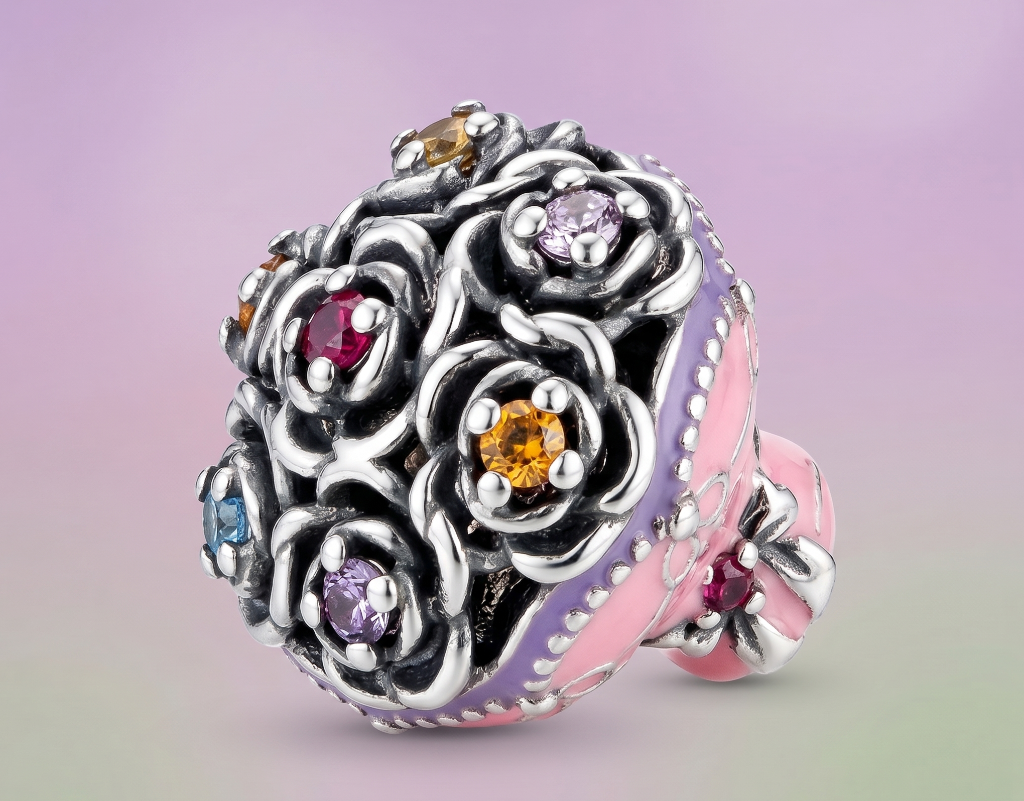 ✨ Charm Bouquet de rosas de colores ✨