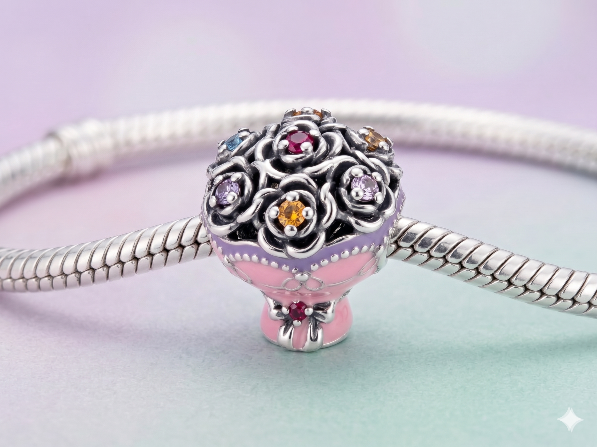 ✨ Charm Bouquet de rosas de colores ✨