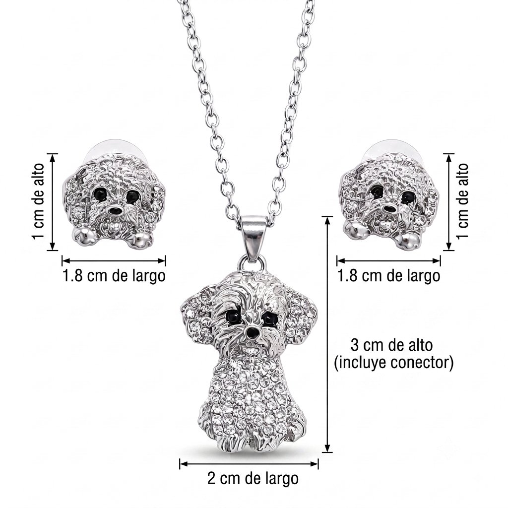 Conjunto Maltés plateado