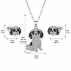 Conjunto Shih Tzu plateado con negro