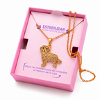 Dije + Cadena Golden Retriever