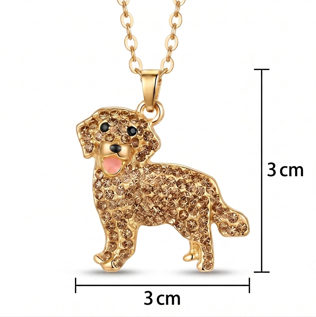 Dije + Cadena Golden Retriever