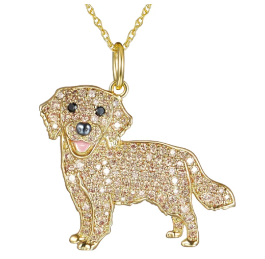 Dije + Cadena Golden Retriever