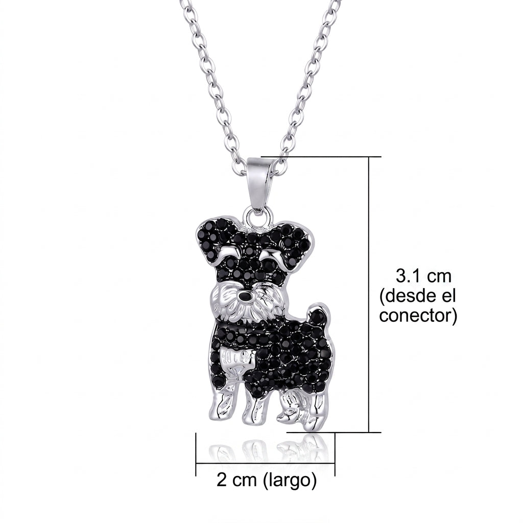 Dije + Cadena Schnauzer Elegancia Brillante