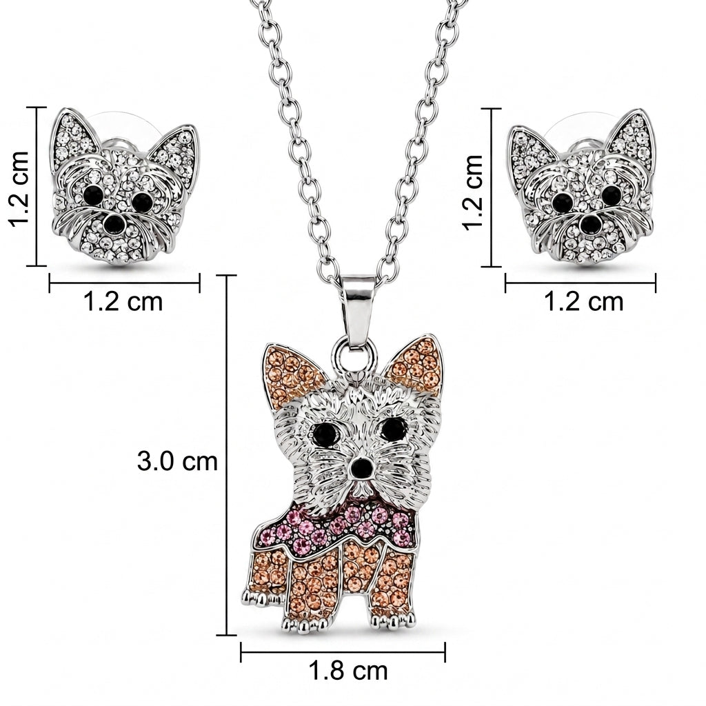 Yorkshire Terrier plateado Conjunto B caja de lujo