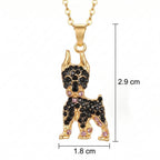 Dije + Cadena Doberman dorado