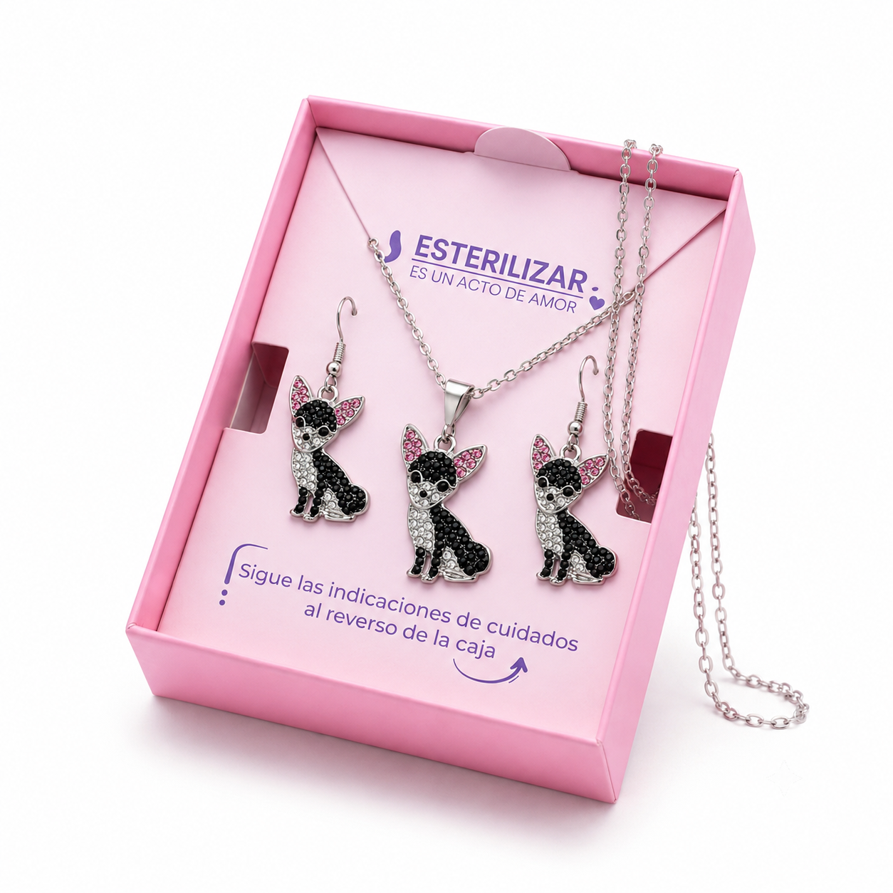 Conjunto Pinscher-Chihuahua Plateado