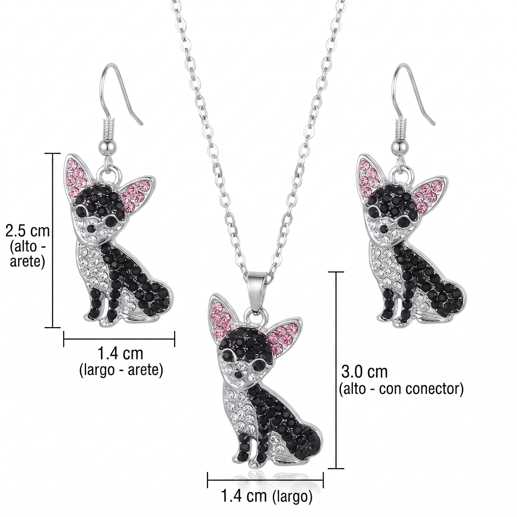 Conjunto Pinscher-Chihuahua Plateado