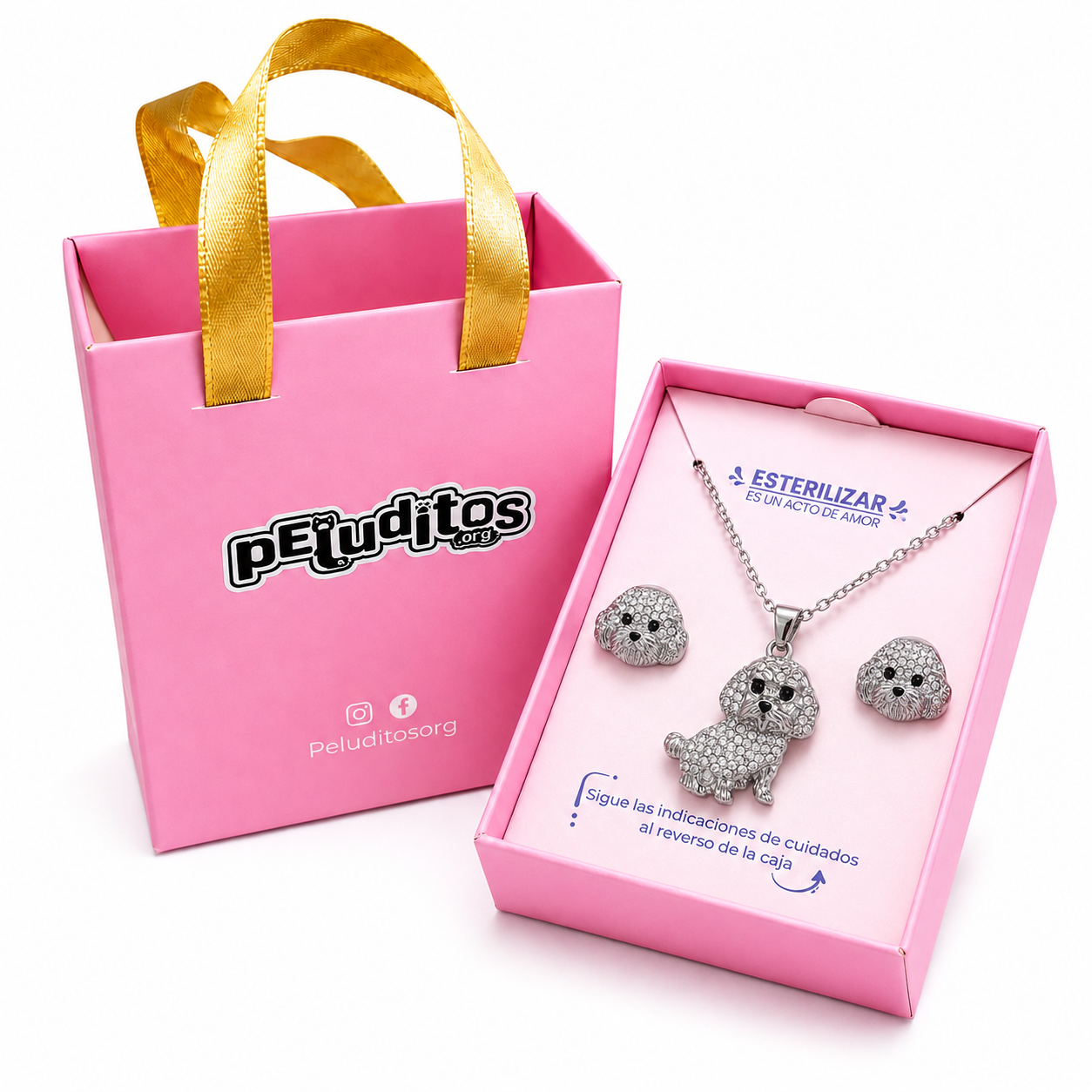 Conjunto Poodle plateado