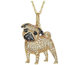 Dije + Cadena Pug Dorado