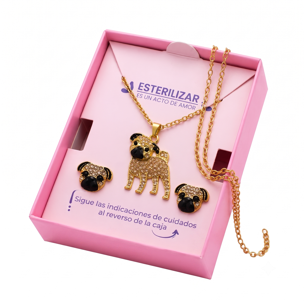 Conjunto Pug Dorado