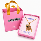 Dije + Cadena Pug Dorado