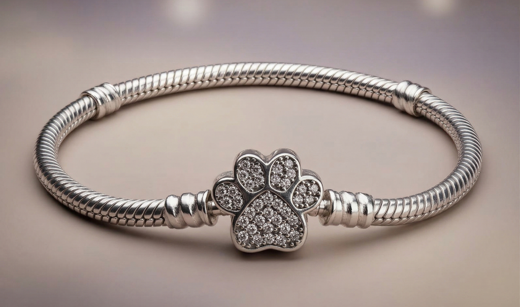 Pulsera pata plateada