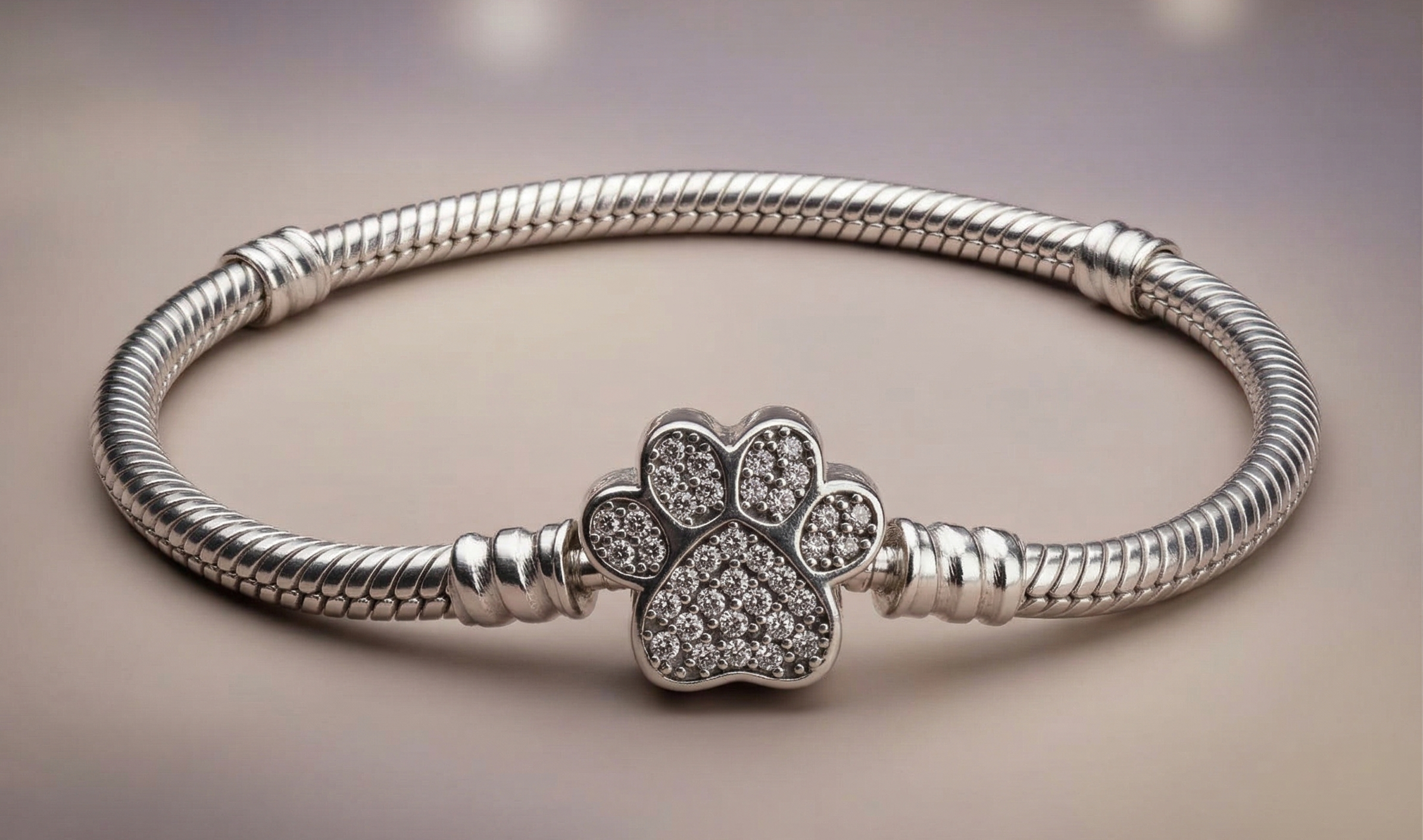 Pulsera pata plateada