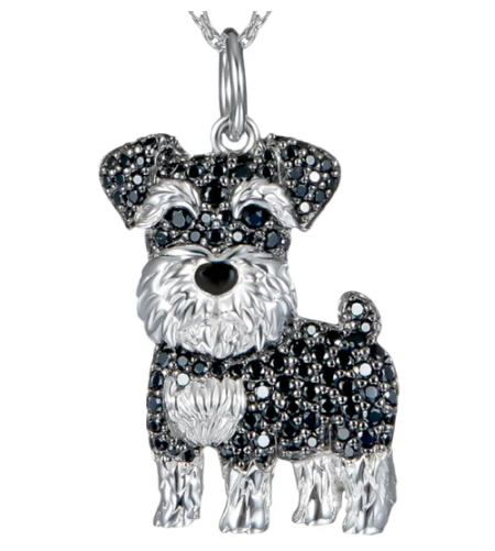 Dije + Cadena Schnauzer Elegancia Brillante