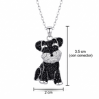 Dije + Cadena Schnauzer Glamour Negro
