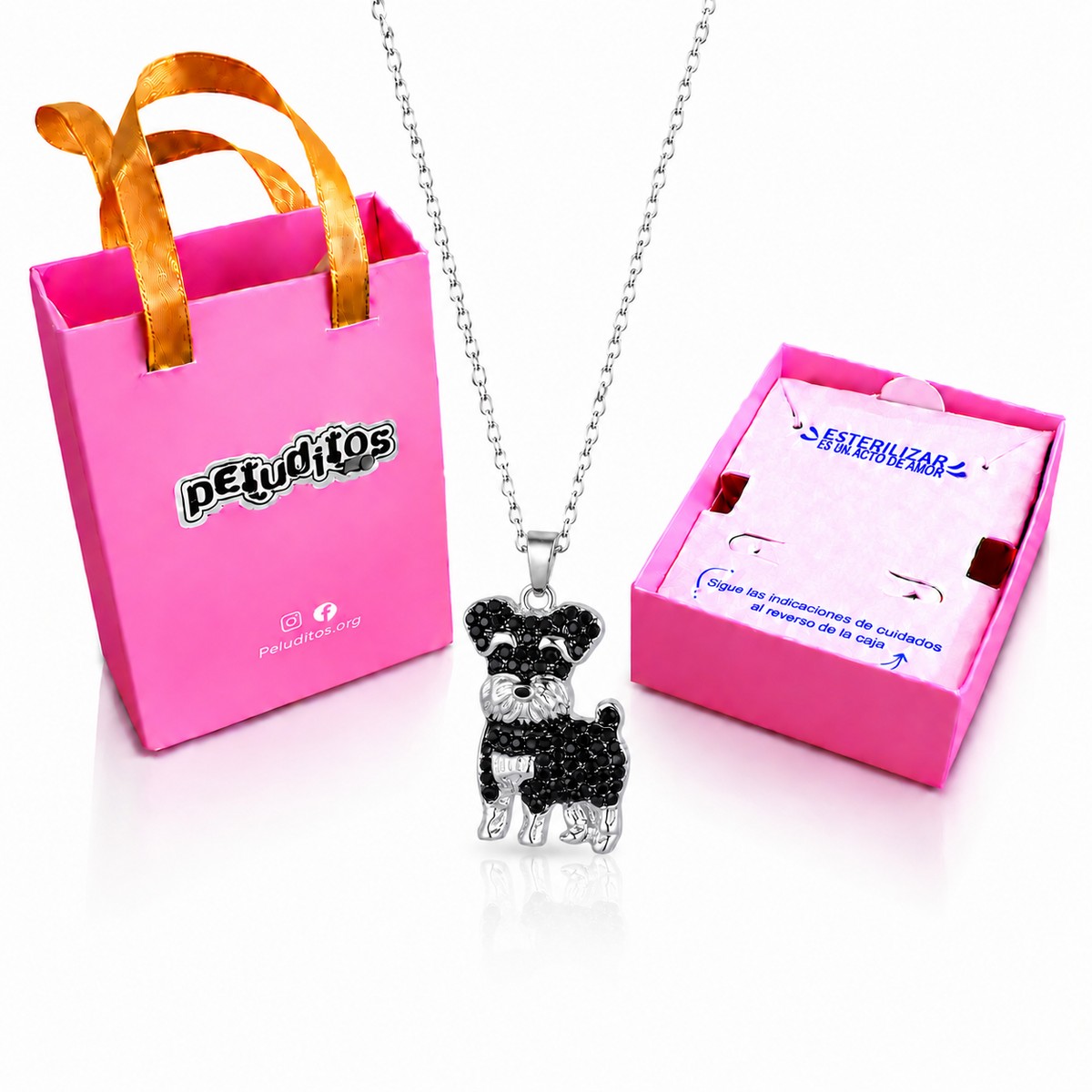 Dije + Cadena Schnauzer Elegancia Brillante