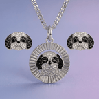 Conjunto Shih Tzu Plateado – Brillo y ternura