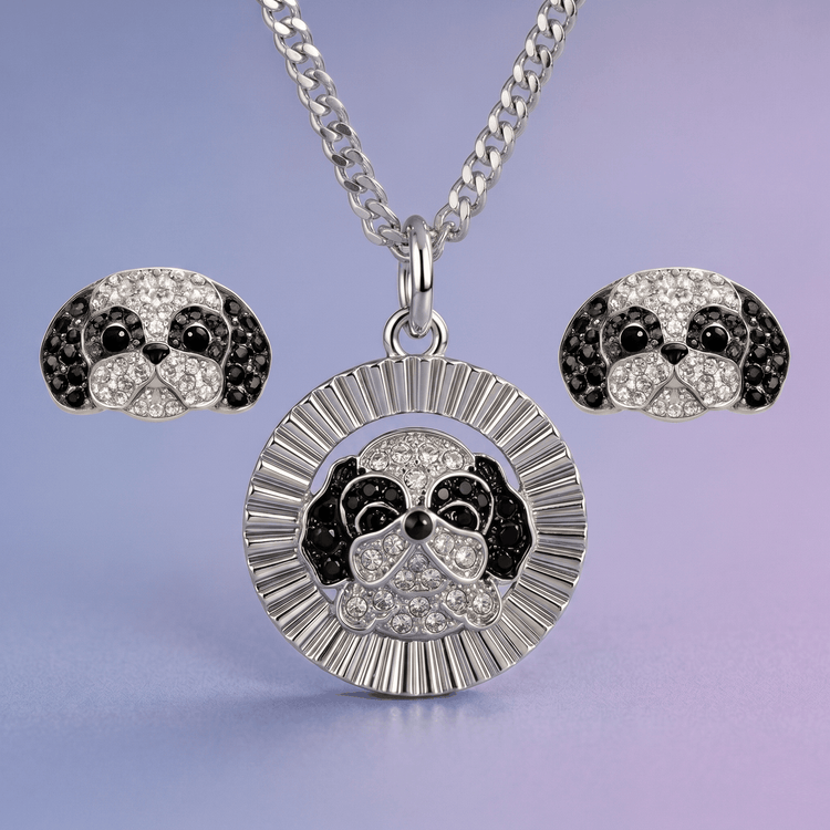 Conjunto Shih Tzu Plateado – Brillo y ternura