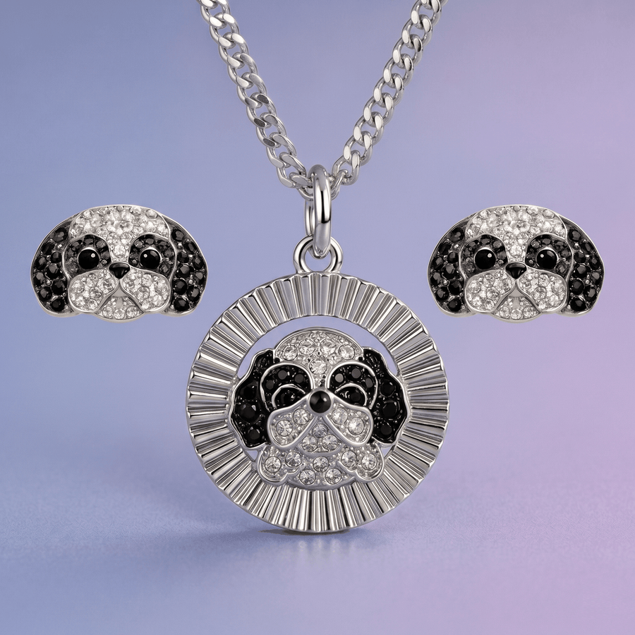 Conjunto Shih Tzu Plateado – Brillo y ternura